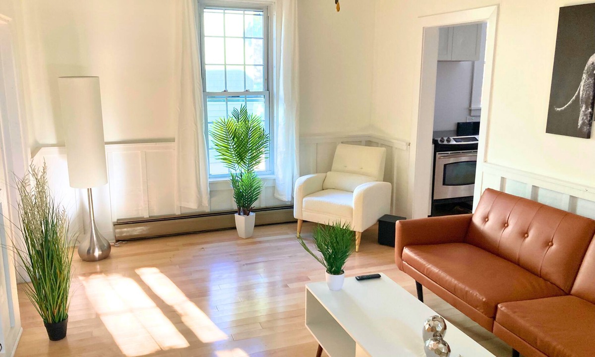 Easthampton Apartment | Chic Downtown Retreat Furnished 2-Bedroom with Trail Access & Outdoor Oasis