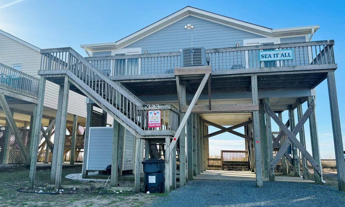 Holden Beach House | Experience beachfront bliss at Sea It All in Holden Beach, NC, perfect for 6 guests.
