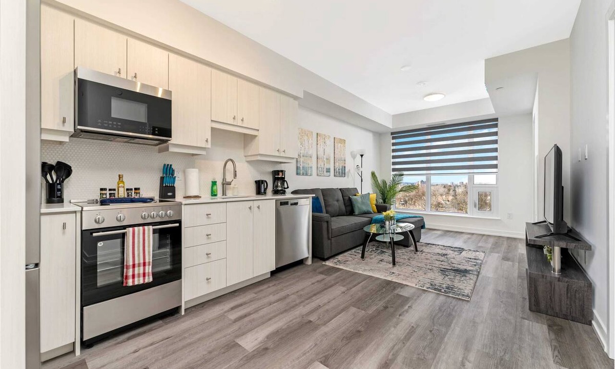 Kitchener Apartment | Newly Built Modern Condo w Balcony & City Views