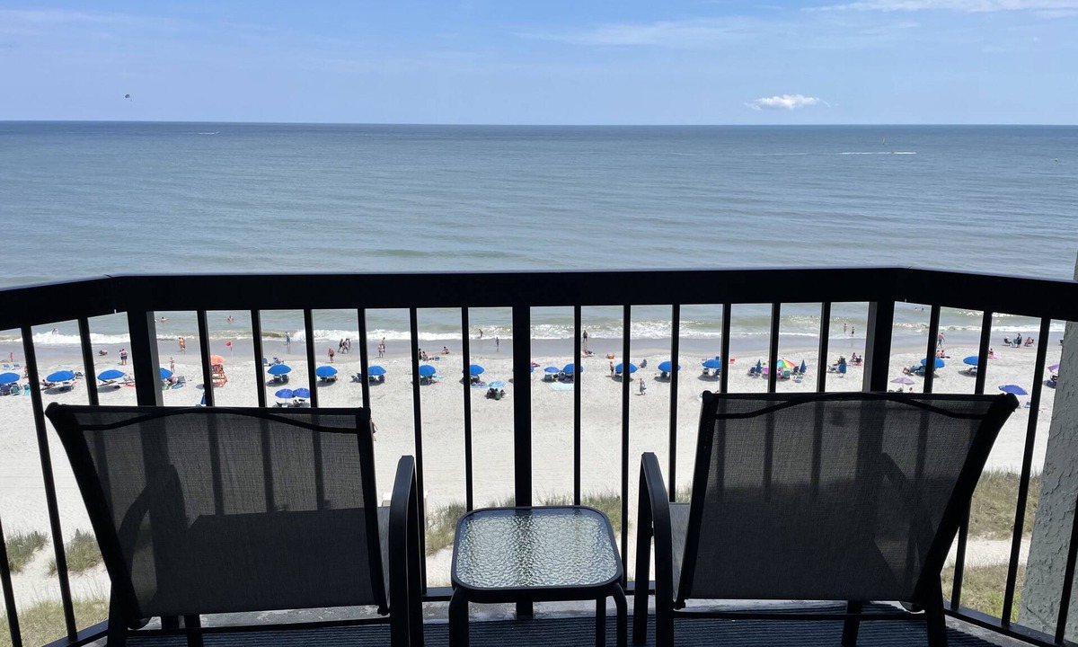 Myrtle Beach Resort | Ocean Front Studio Condo with Private Balcony in Myrtle Beach, SC