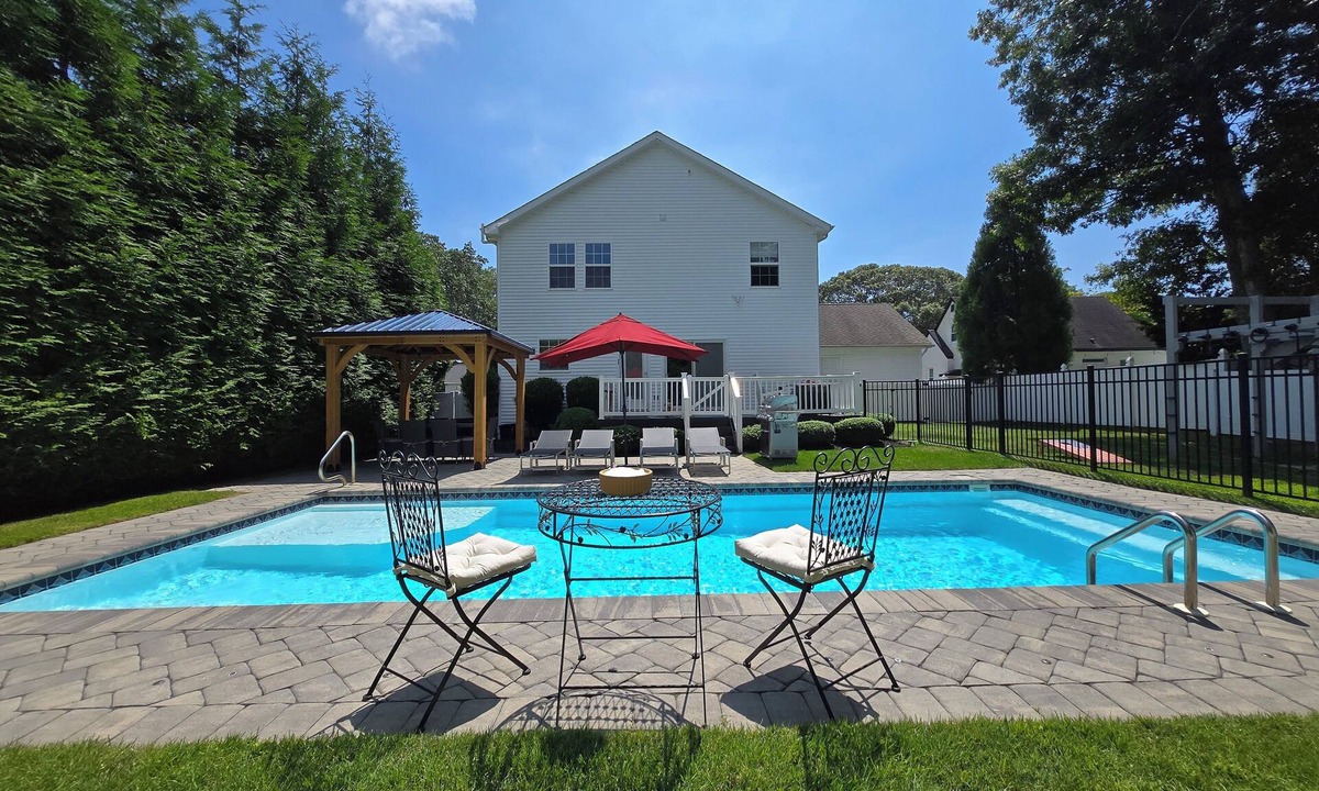 Absecon House | Tranquility Near the Sea with in-ground salt water pool and fenced in yard.