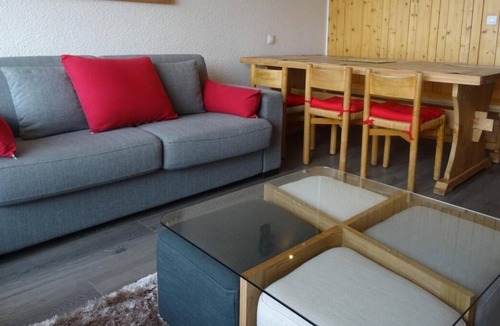 Arc-1600 Apartment | 150m from resort center, 1st floor, balcony, parking, tv, ski locker, 42m², Les Arcs