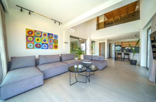 Kato Stalos Villa | Oceanea Villa: Walk to Agia Marina Beach, Shops & Restaurants/Private Pool