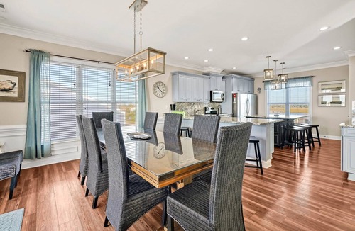Oak Island House | Oceanfront Serenity Sands in Oak Island, NC, boasts 8 bedrooms for 20 guests.