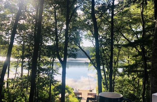 East Falmouth House | Relaxing Lakefront Dog Friendly 4 Bedroom Home Close to Town, Beaches & Shopping