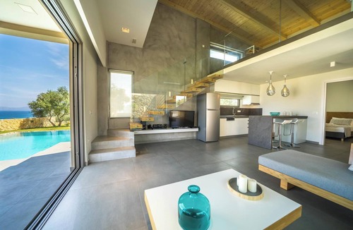Kato Stalos Villa | Scias Estate Chania: Walk to Beach & Shops/2 Villas/2 Private Pools