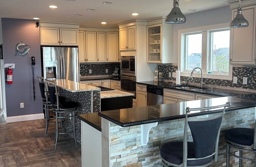 Mystic Island House | Waterfront 4-bdrm home with refuge views and dock on Mystic Island sleeps 9-10