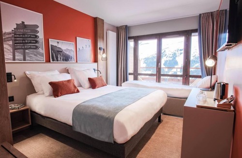 Flaine Hotel | Wifi, view mountain, fitness, swimming pool, sauna, hammam, tv, ski locker, 20m², Flaine