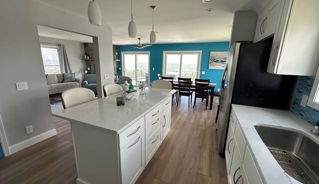 Beautiful Ocean Front House with Private Beach, Hot Tub and Spectacular Sunsets in Fairhaven