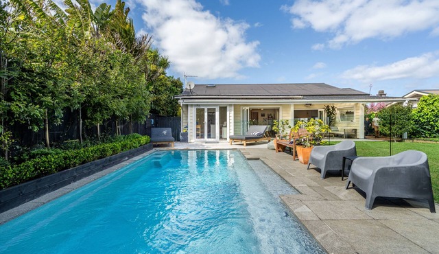 Devonport villa with sunny yard and beautiful pool