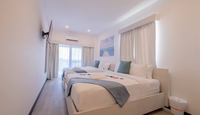 Enjoy gorgeous views of the island through a private balcony!